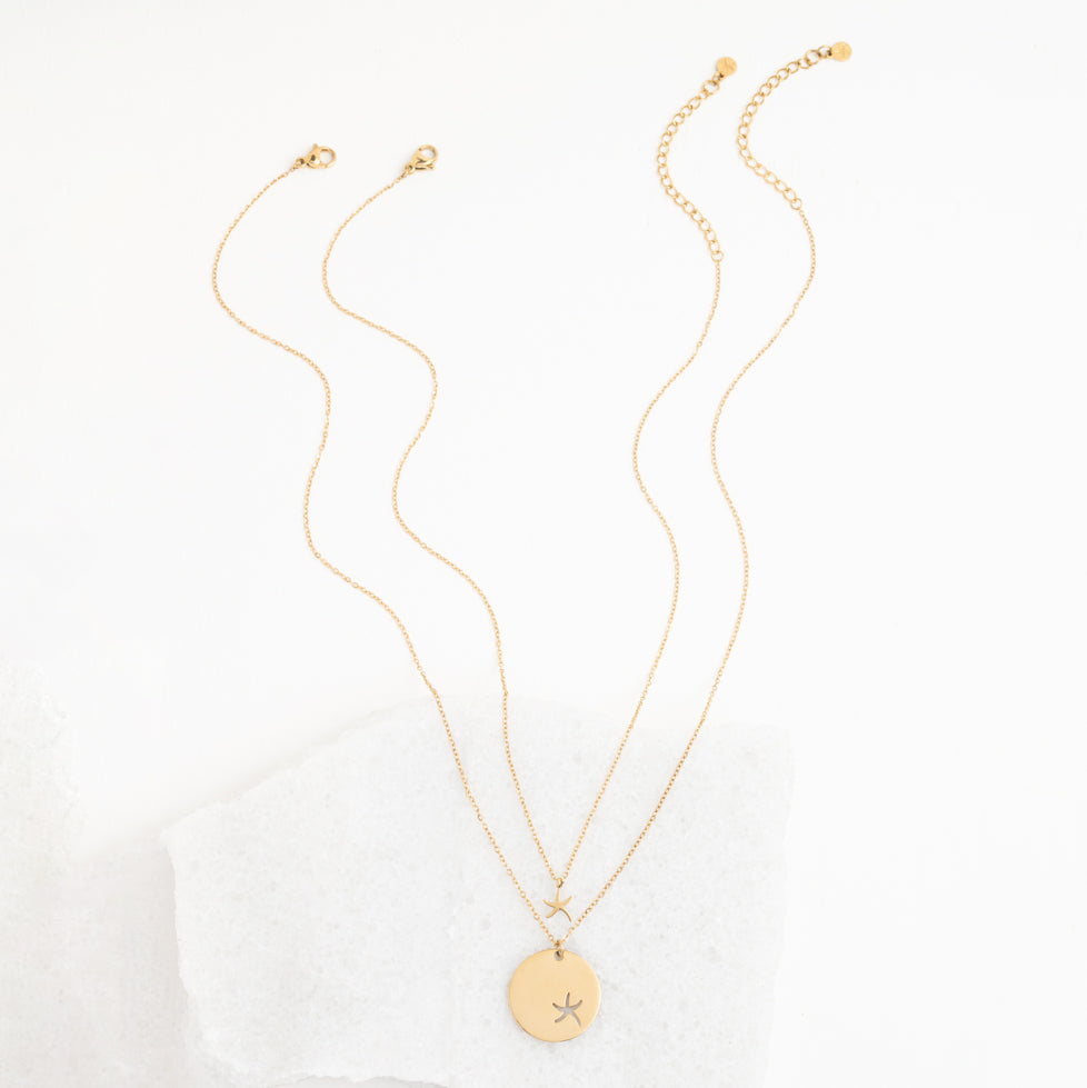 Community Gold Starfish Necklace Set