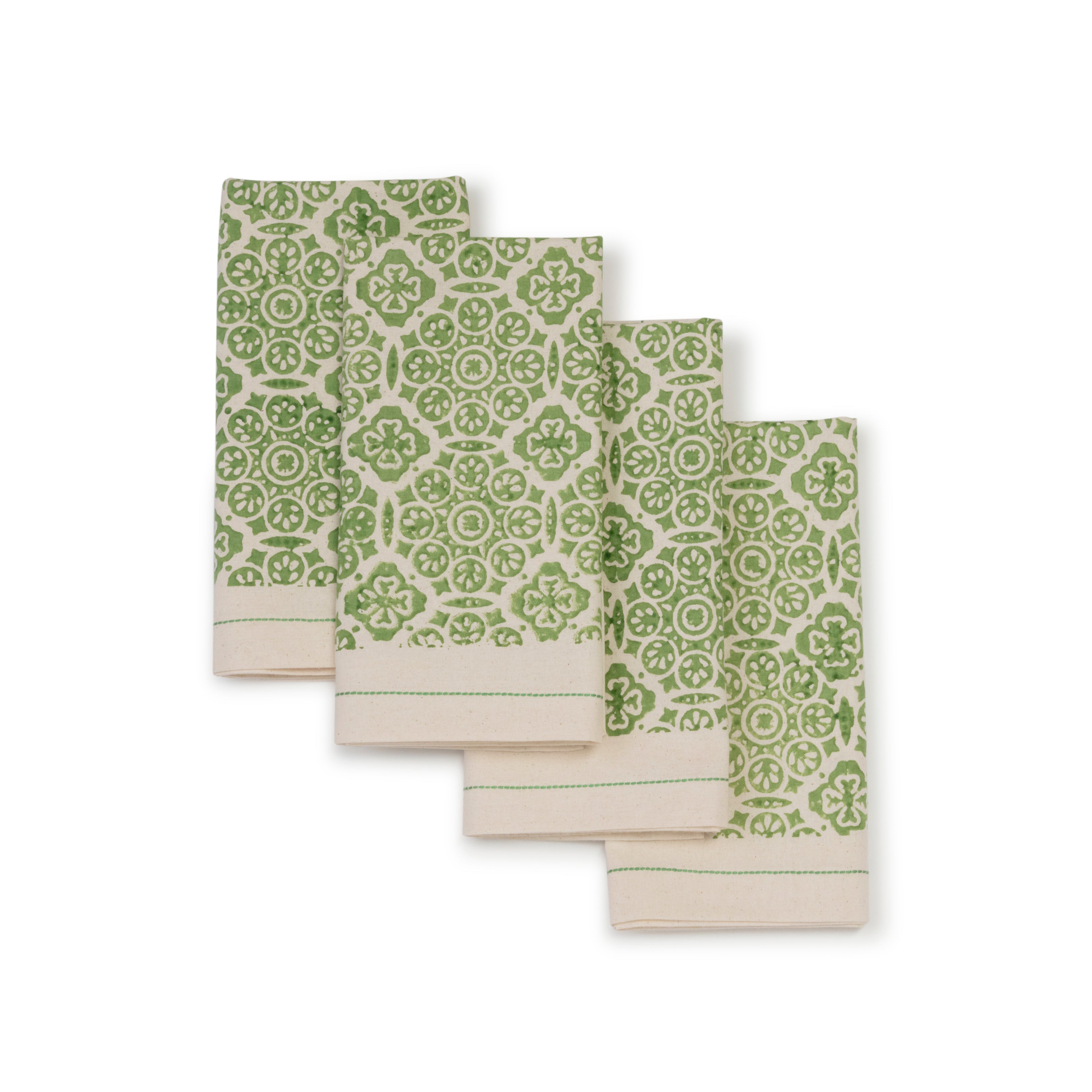 Hand Block Printed Cotton Napkins - Set of 4