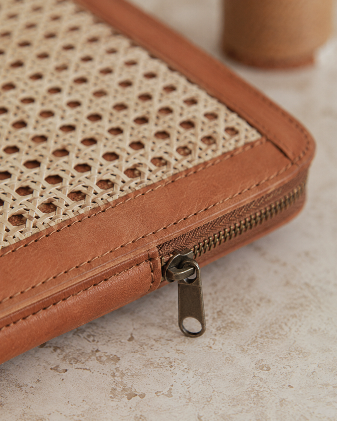 Raja Leather and Cane Laptop Bags