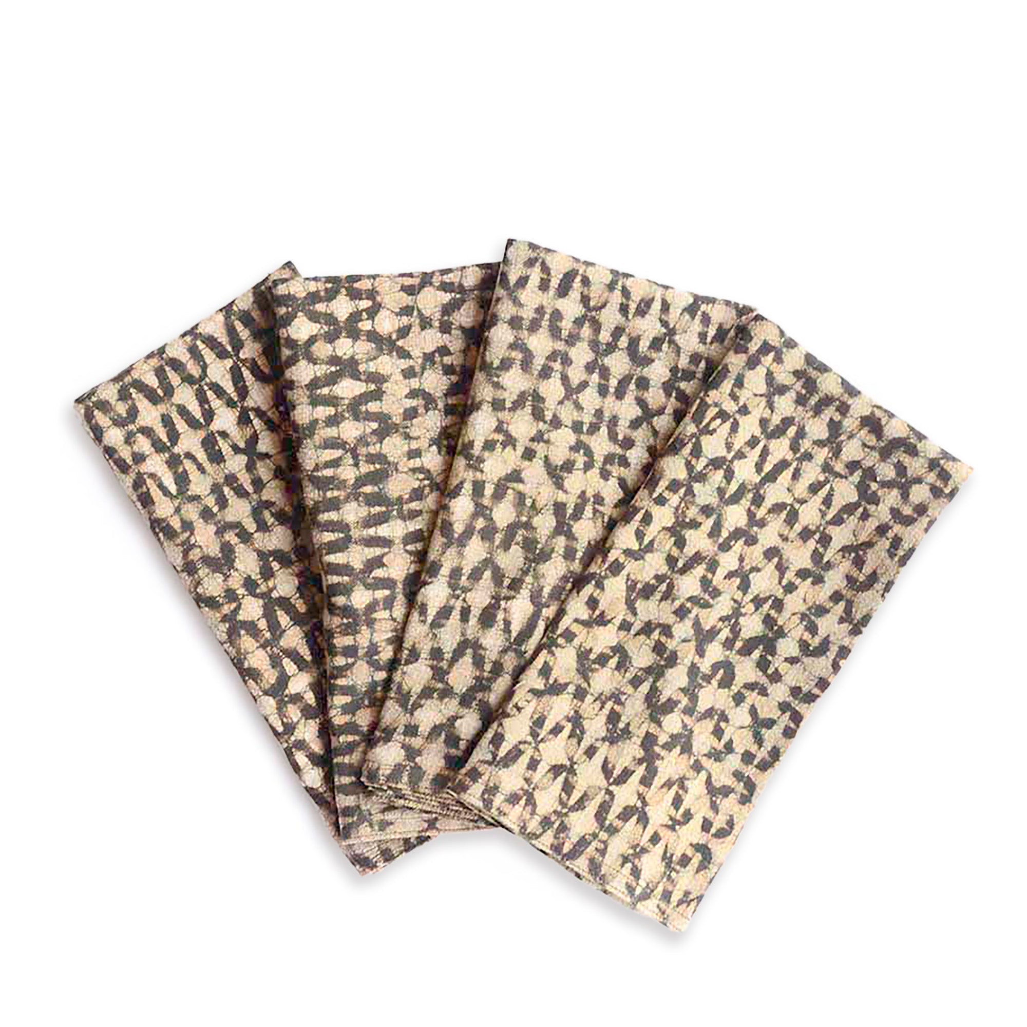 Boho Block Print Napkins - Set of 4