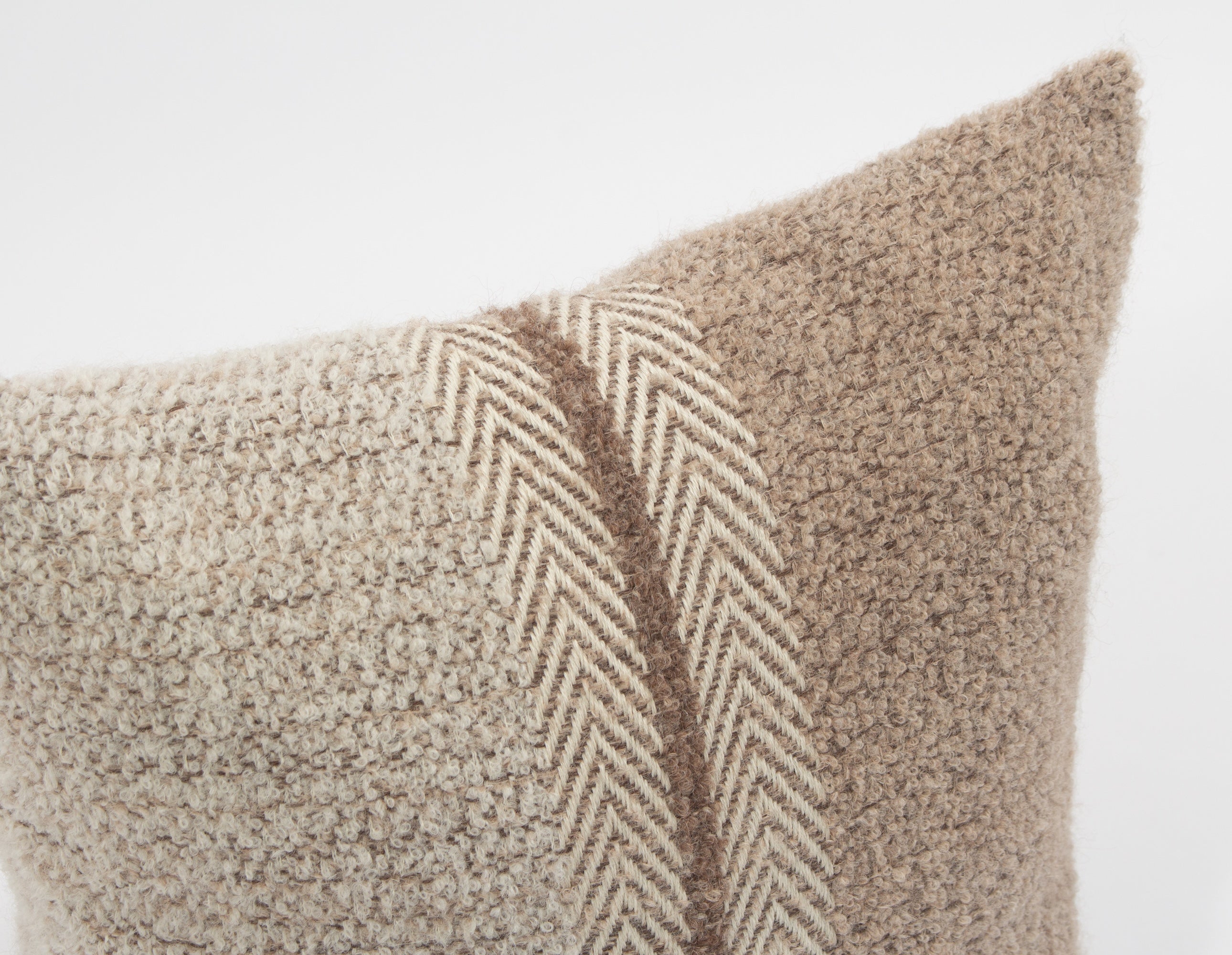 Handwoven Boucle Alpaca Pillow Cover