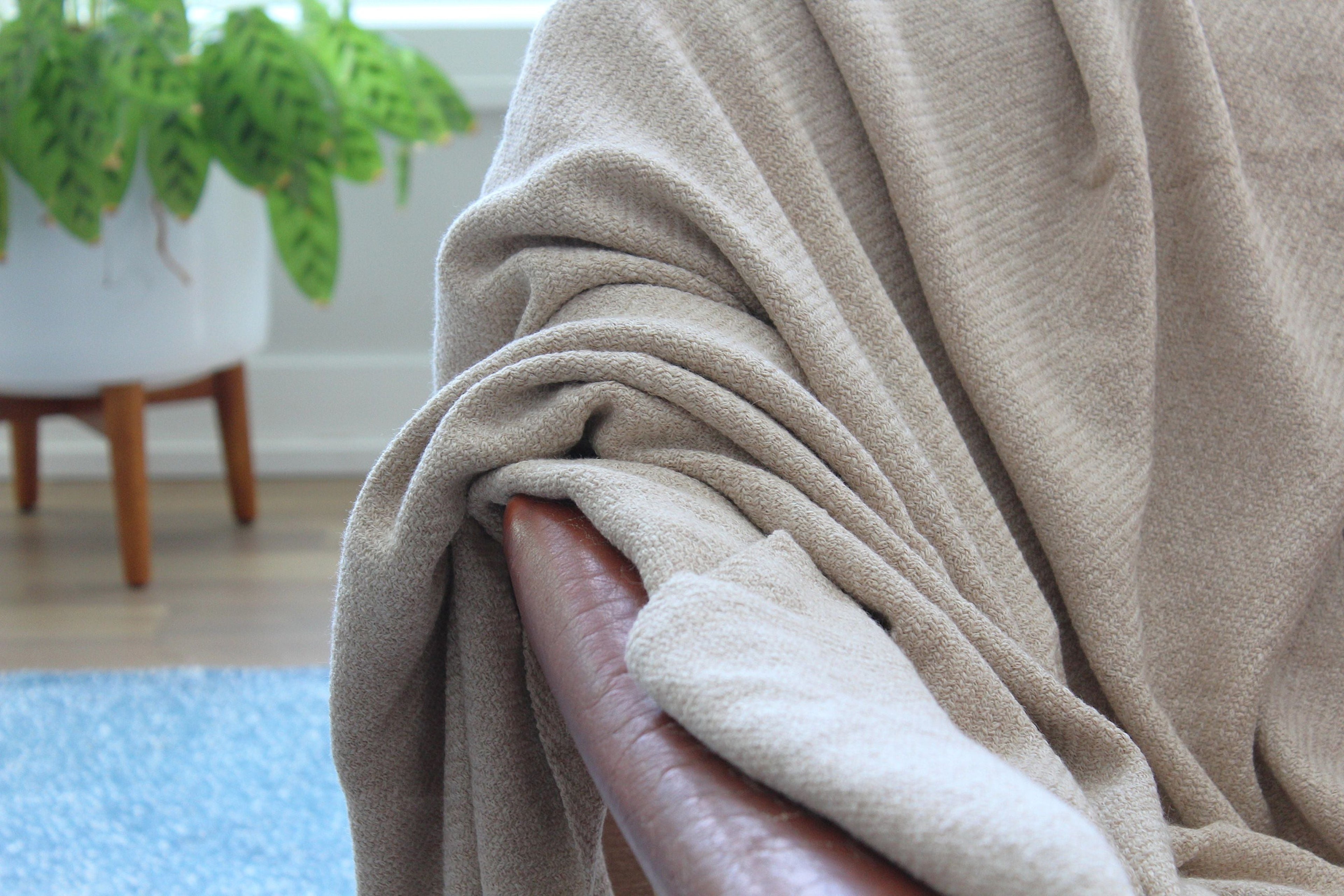 Kulsi Collection - Pima Cotton & Undyed Baby Alpaca Silver Throw