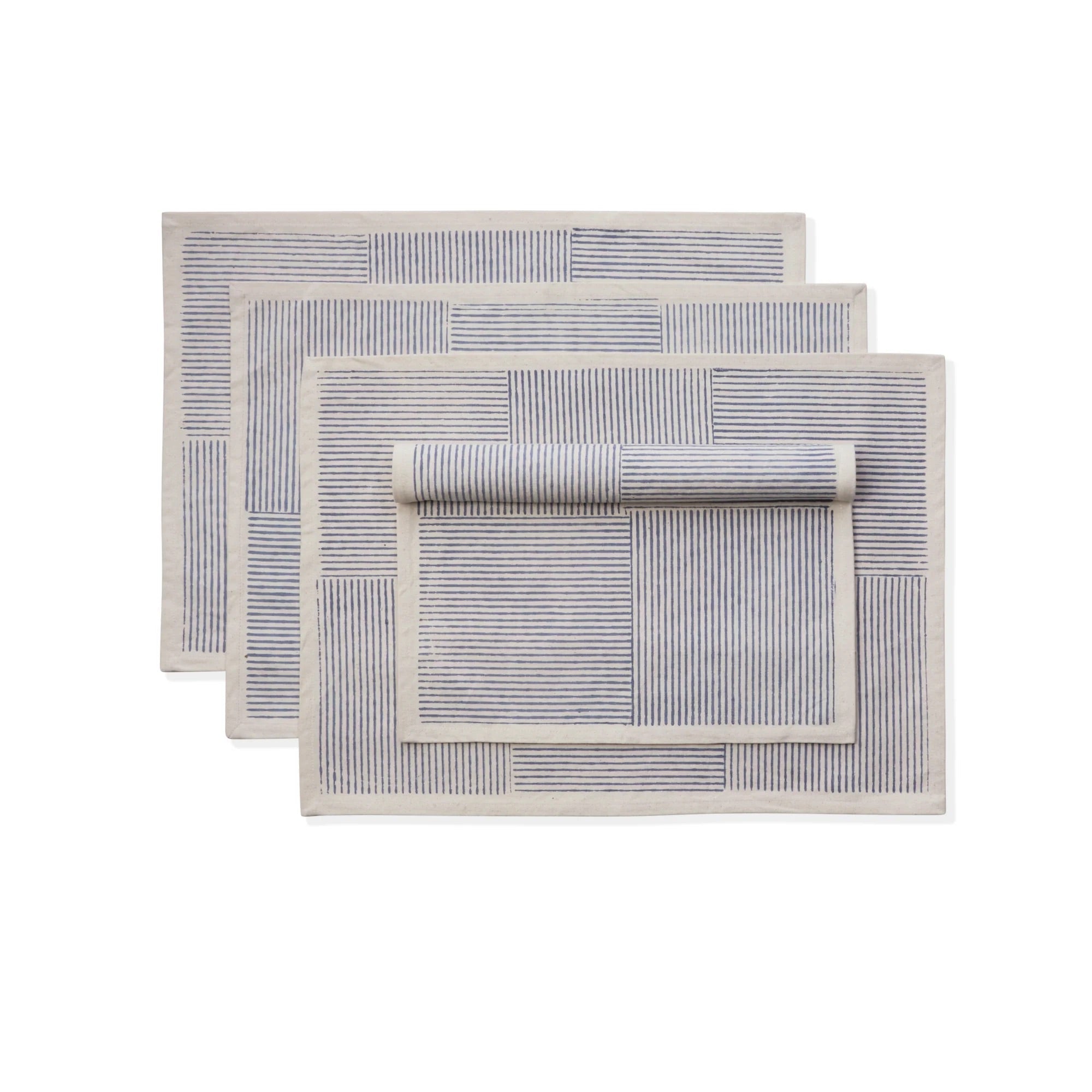 Hand Block Printed Cotton Placemats - Set of 4