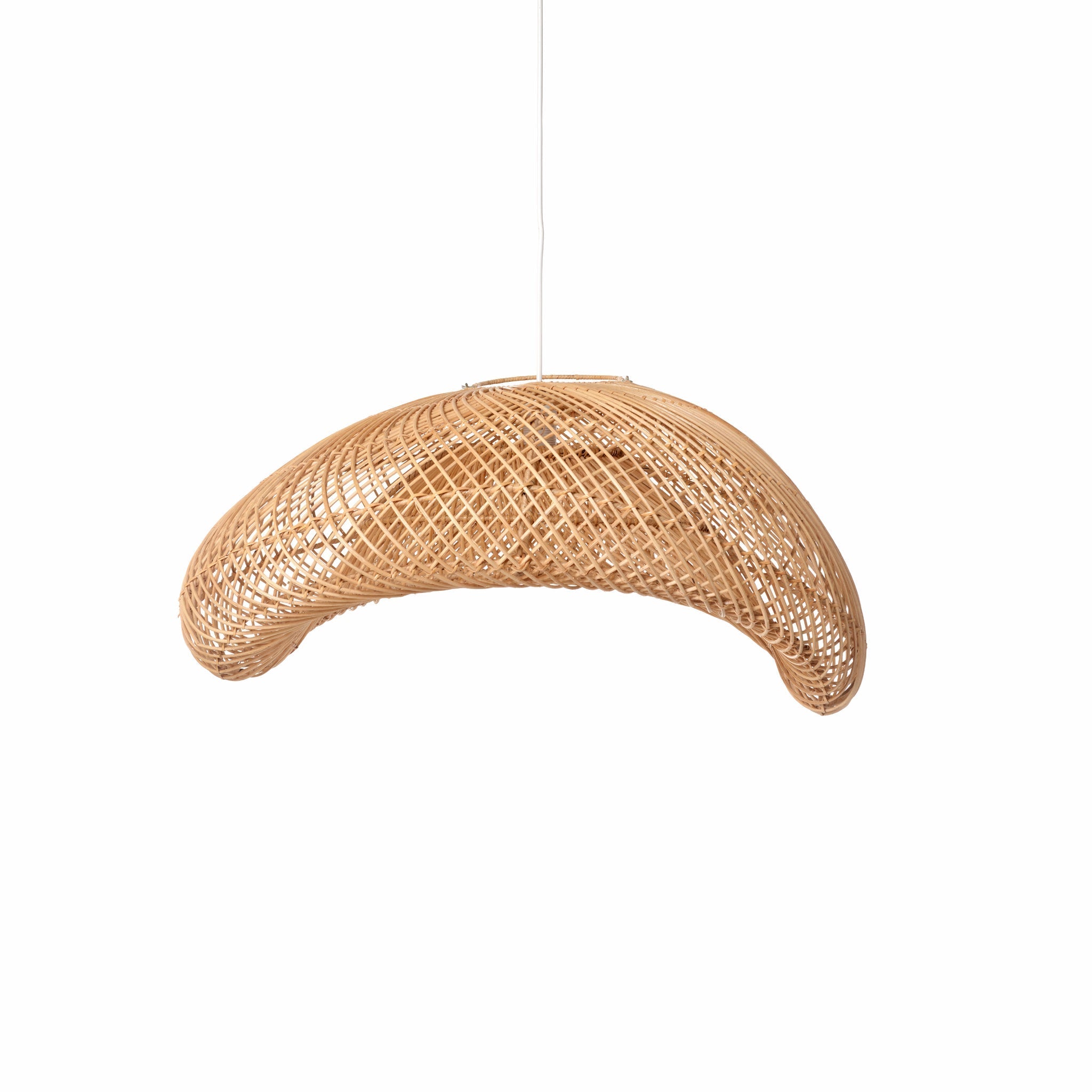 Rattan Arch Wavy Pendant Light
