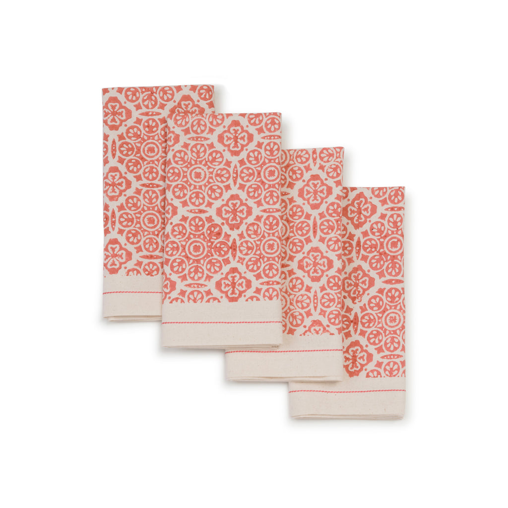Hand Block Printed Cotton Napkins - Set of 4
