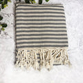 Nautical Turkish Towel 180GSM Cotton Peshtemal Beach Towel Light Quick Dry