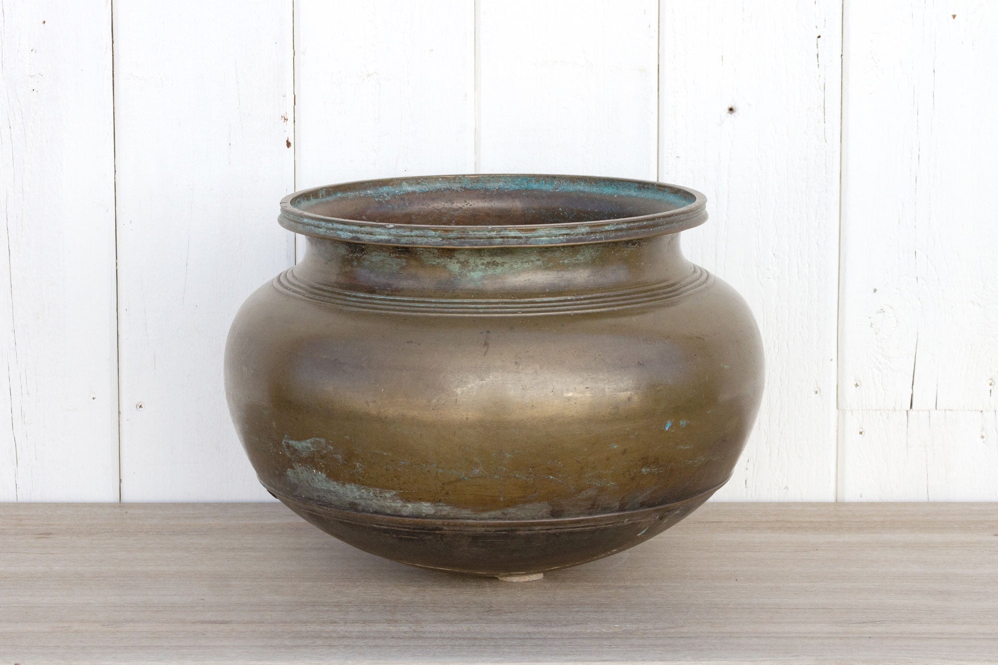 Antique Brass Buttermilk Vessel