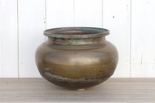 Antique Brass Buttermilk Vessel