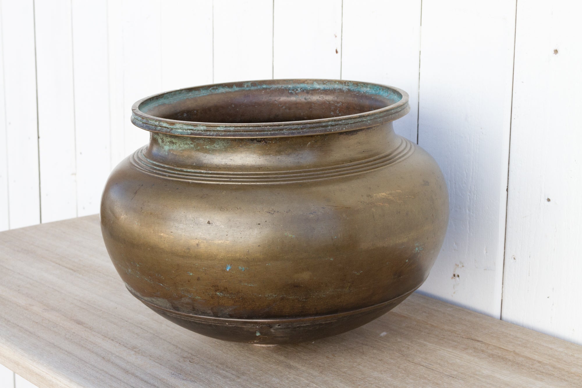 Antique Brass Buttermilk Vessel