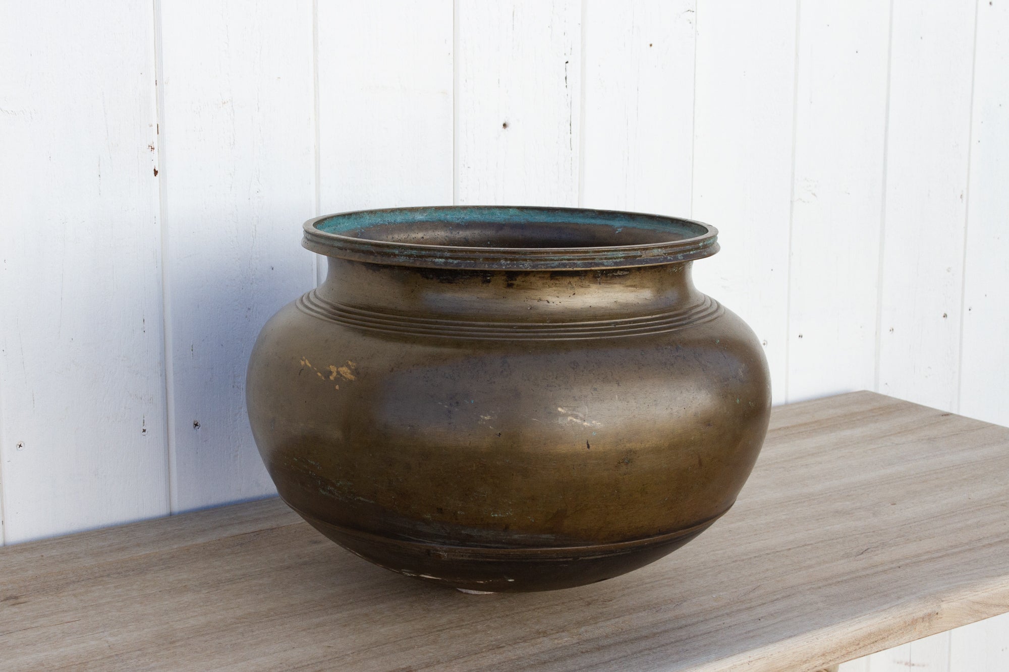 Antique Brass Buttermilk Vessel