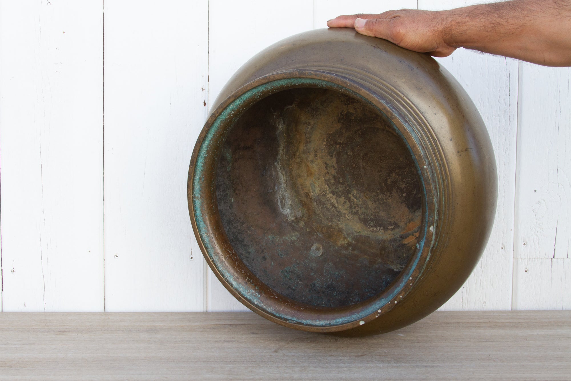 Antique Brass Buttermilk Vessel
