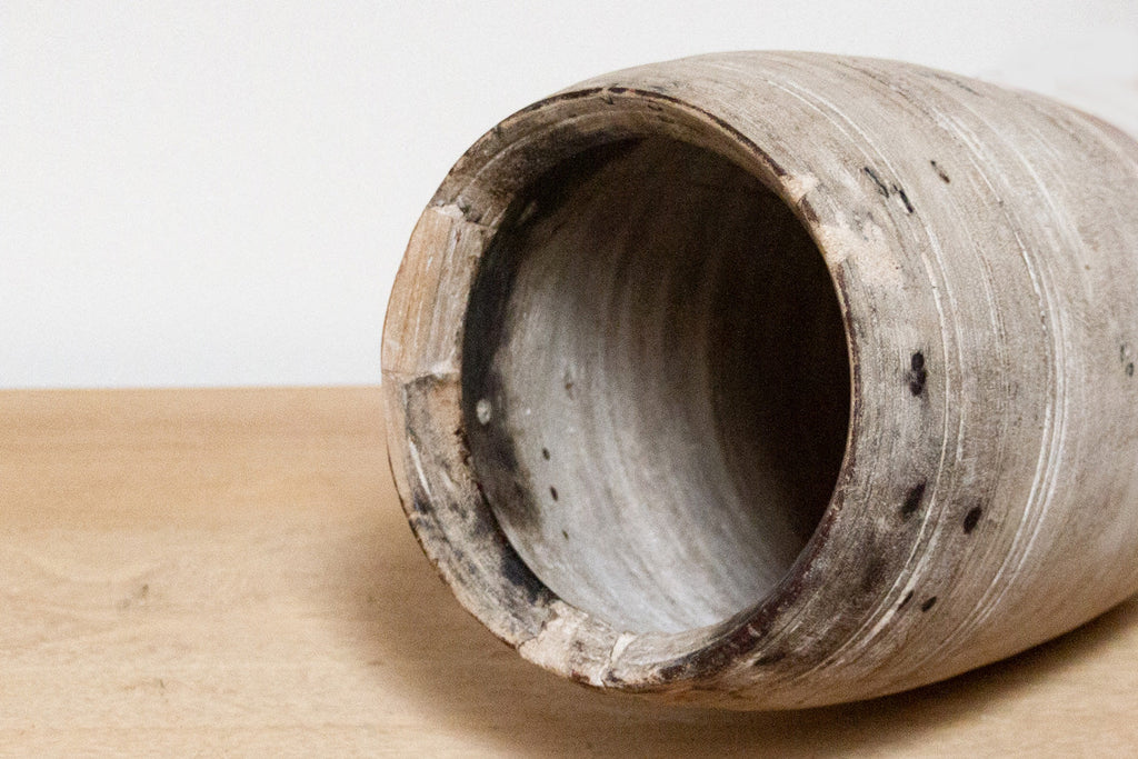 Antique Wooden Pot-Sat