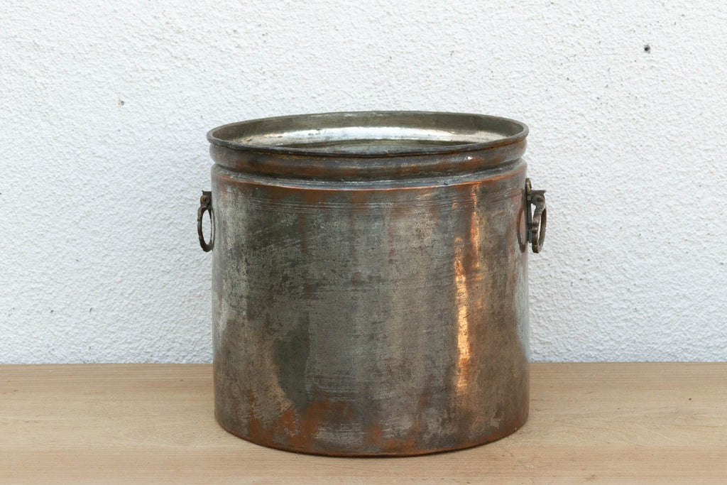 Antique Tinned Copper Water Pot w/Handles