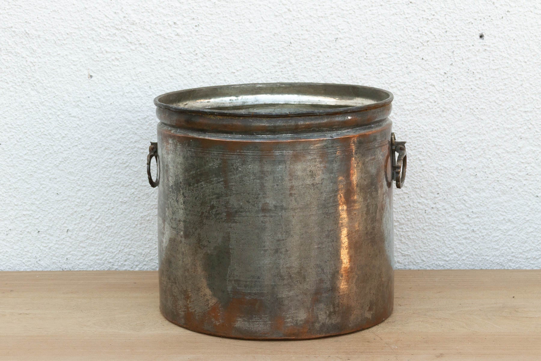 Antique Tinned Copper Water Pot w/Handles