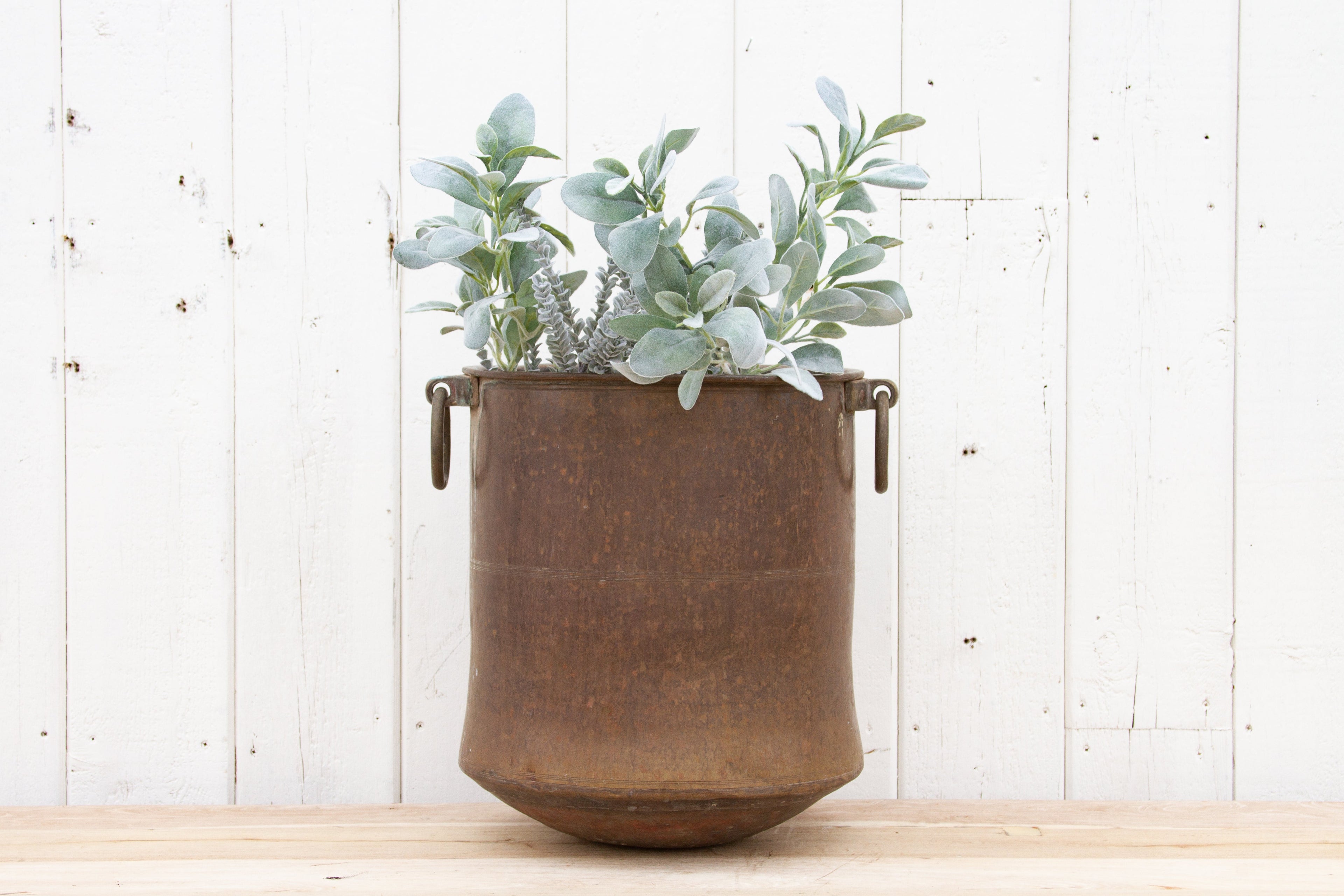 Antique Indian Hammered Copper Vessel