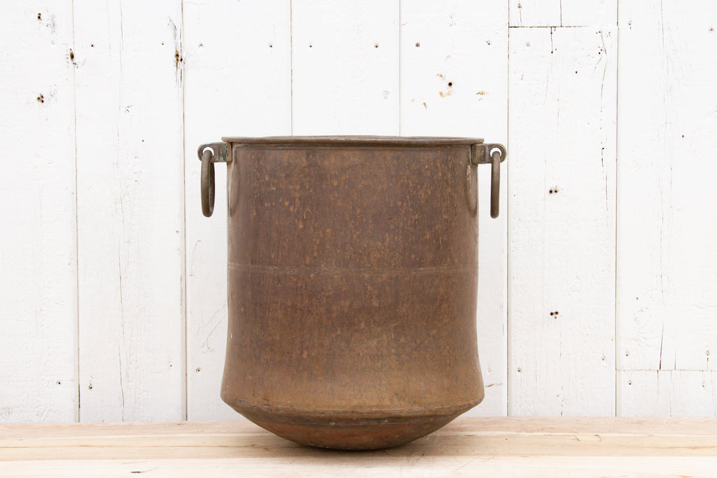 Antique Indian Hammered Copper Vessel