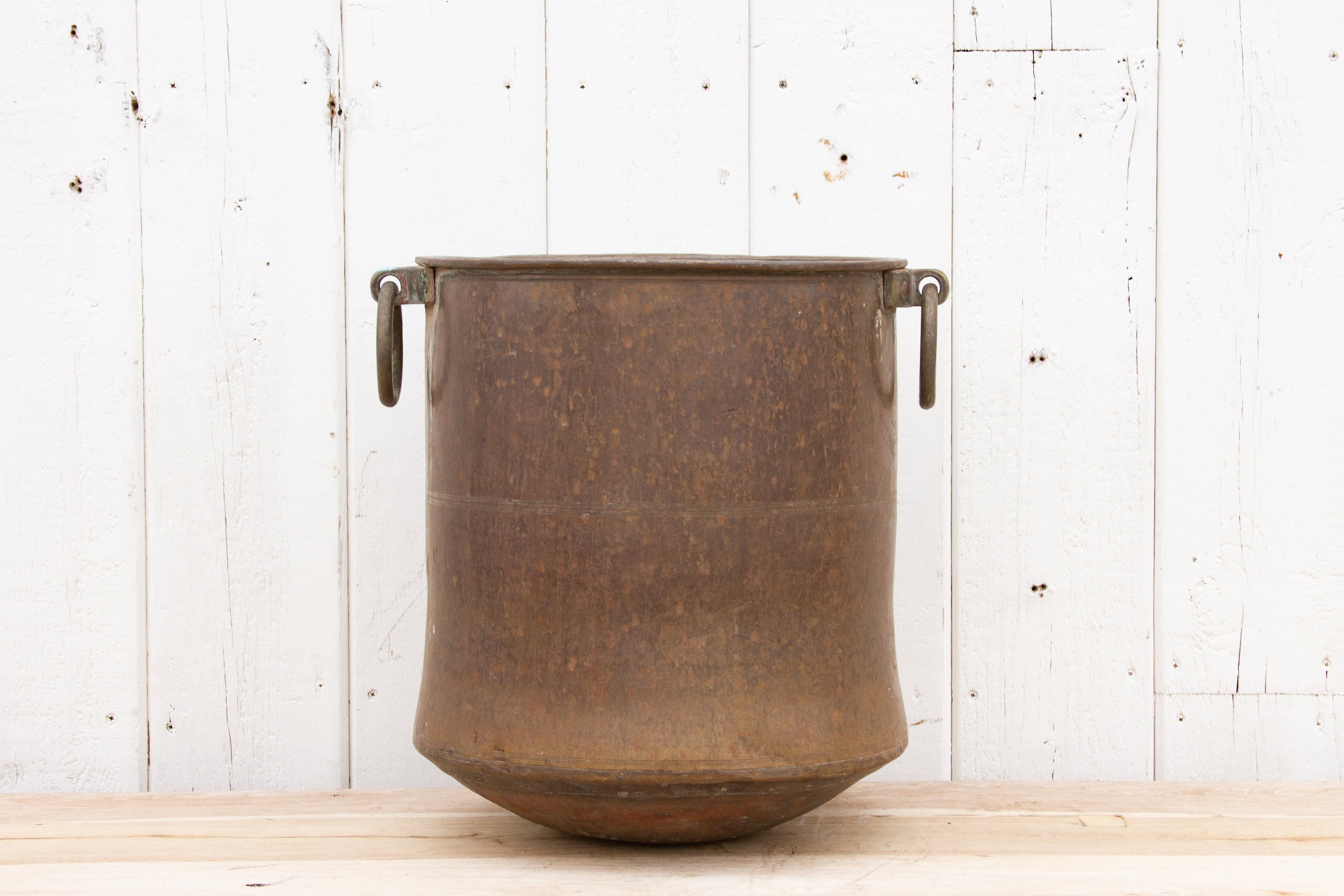 Antique Indian Hammered Copper Vessel