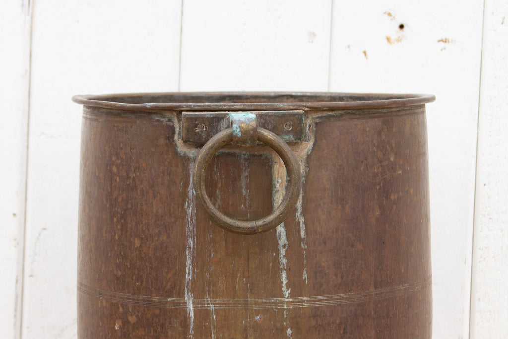 Antique Indian Hammered Copper Vessel