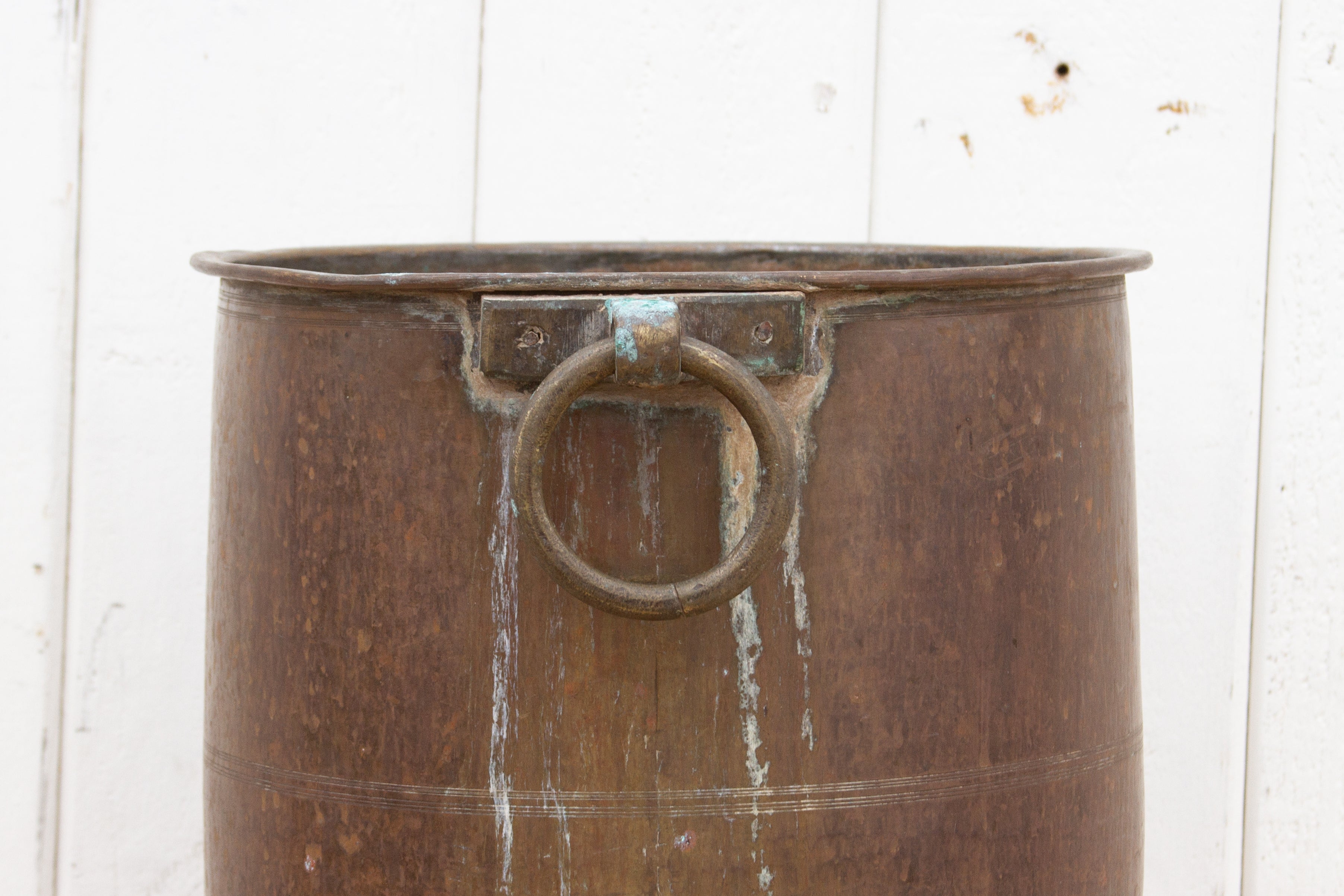 Antique Indian Hammered Copper Vessel