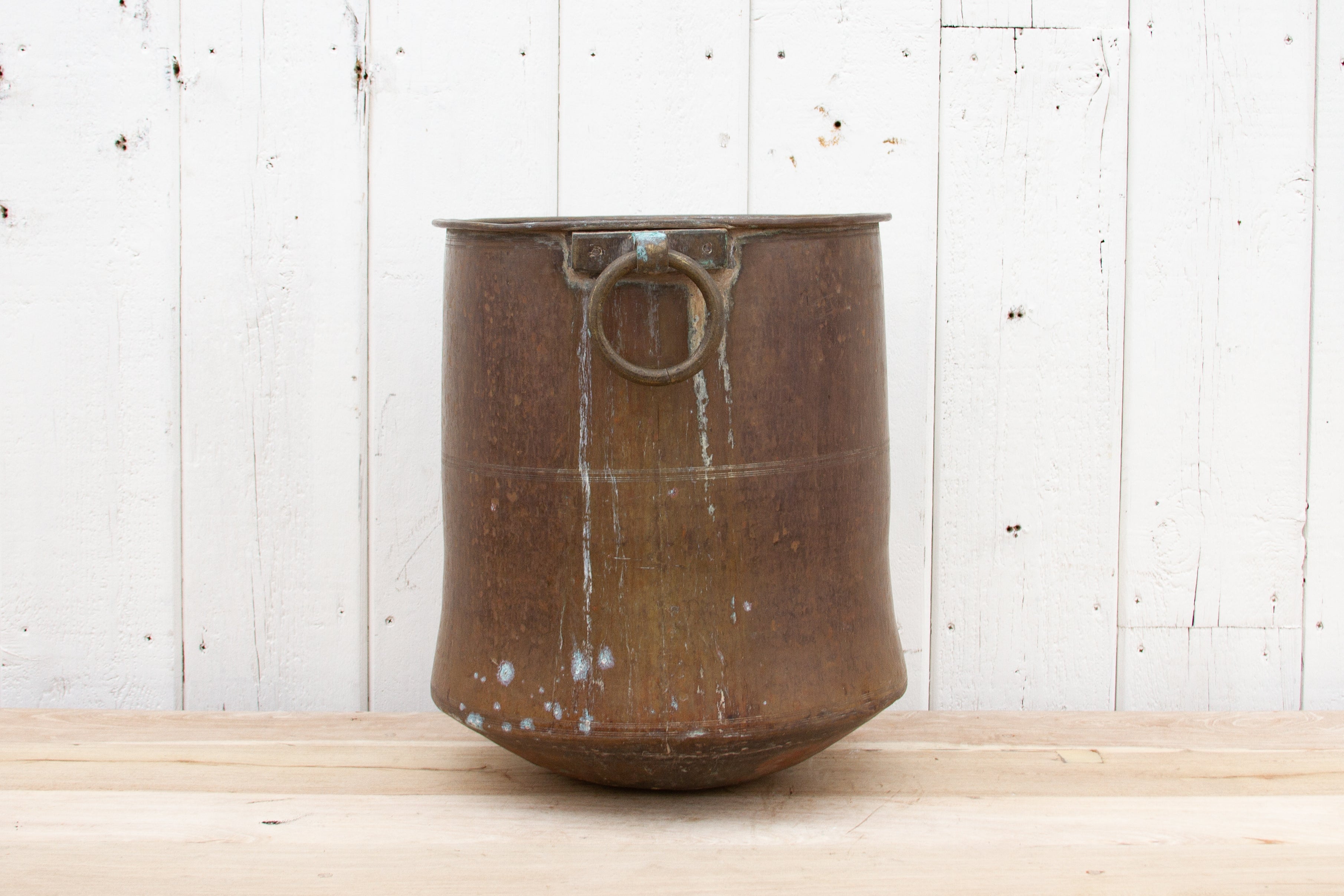 Antique Indian Hammered Copper Vessel