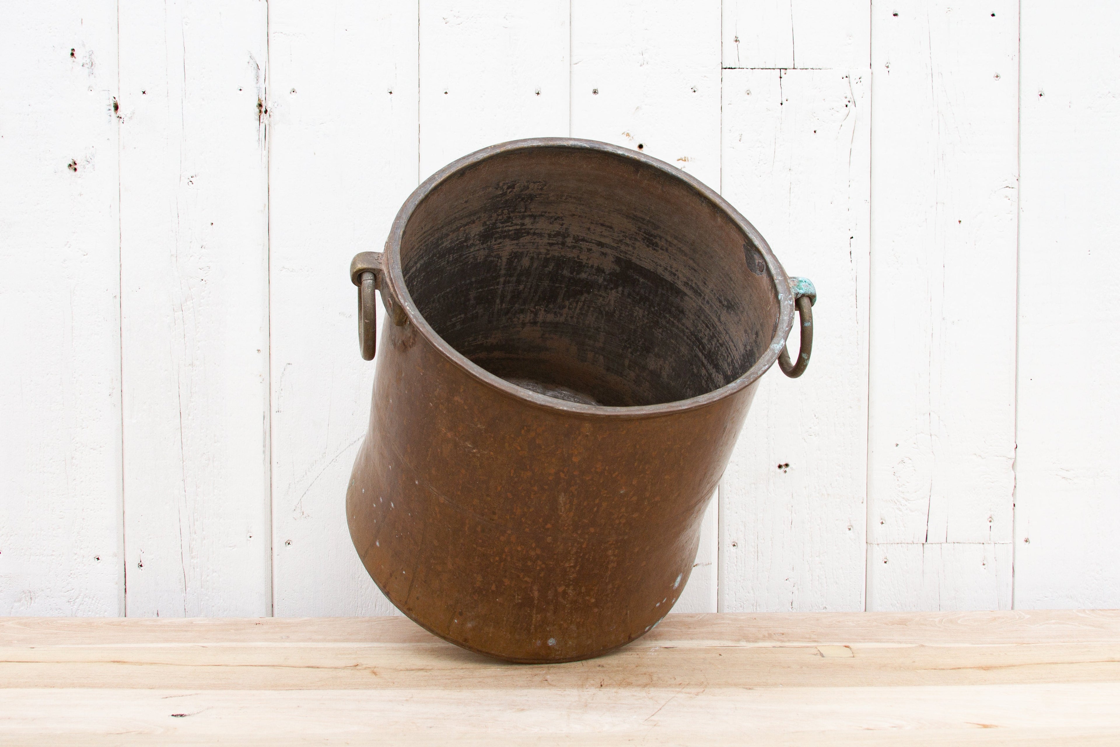 Antique Indian Hammered Copper Vessel