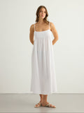 Kaya Smocked Maxi Dress - White