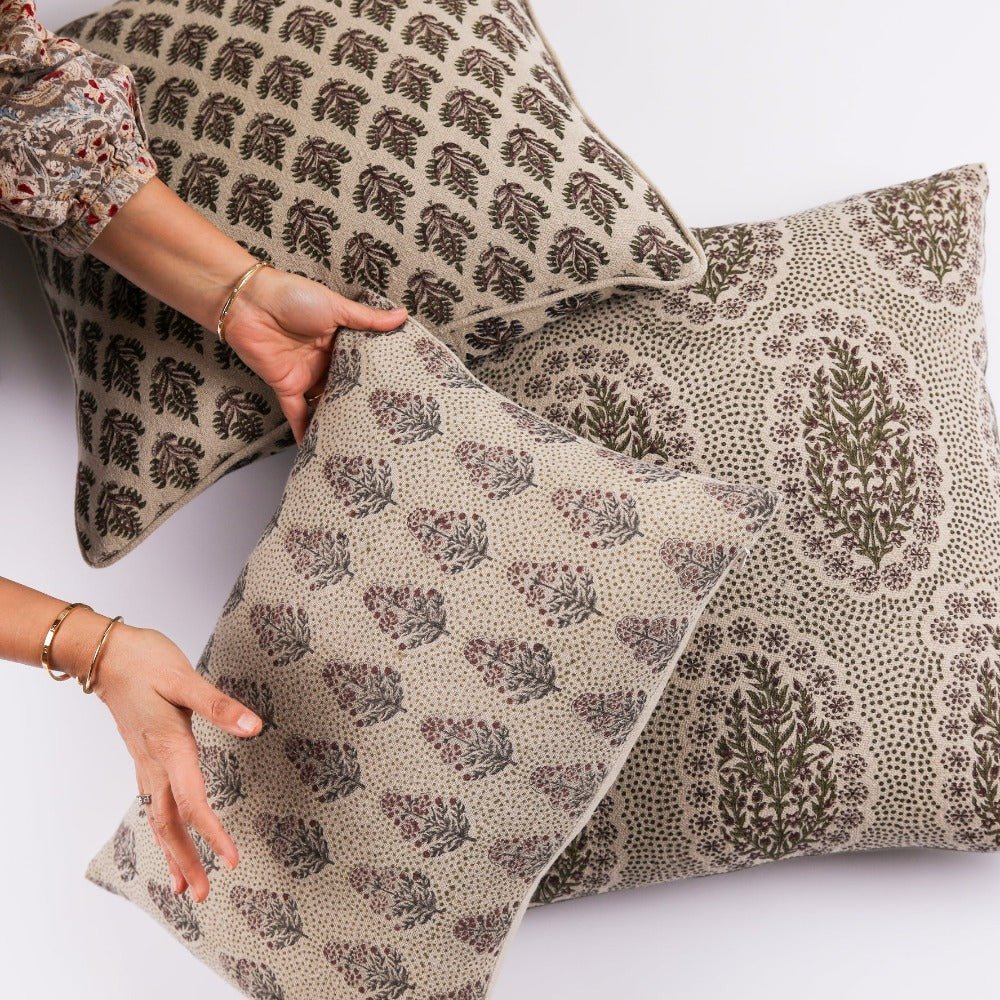Padma Linen Floral Pillow Cover