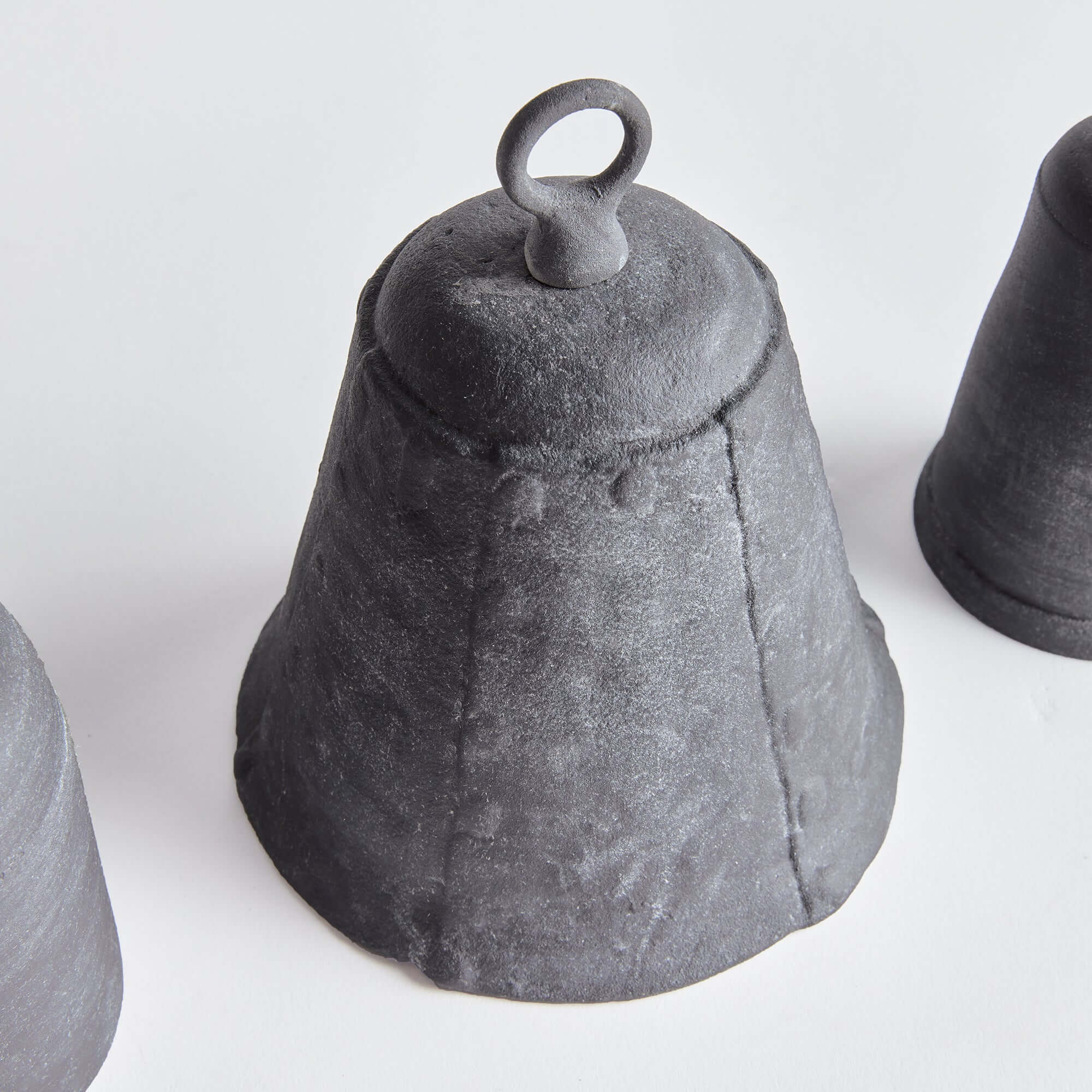 Antique Metal Bells with Weathered Zinc Finish - Set of 3
