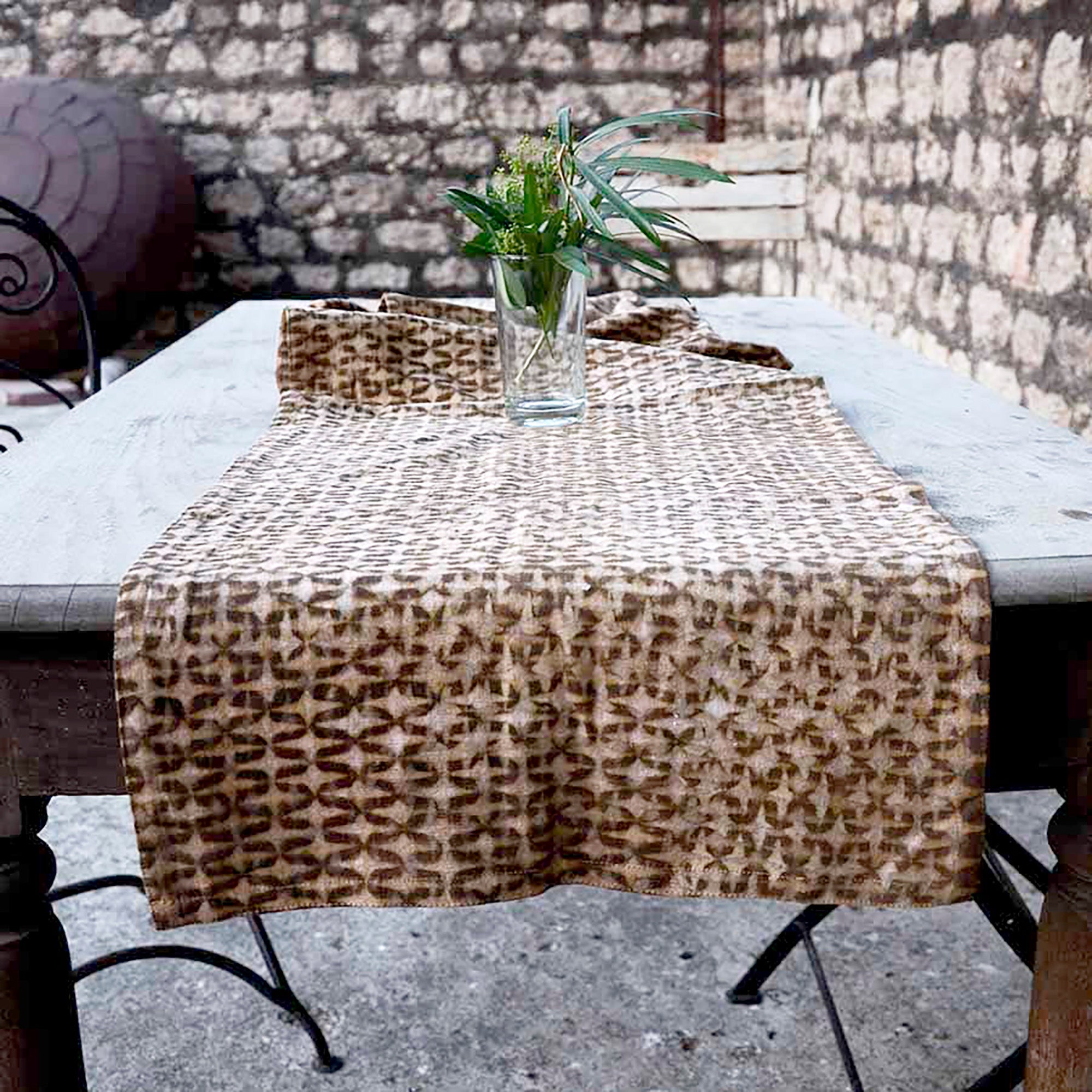 Boho Block Print Table Runner