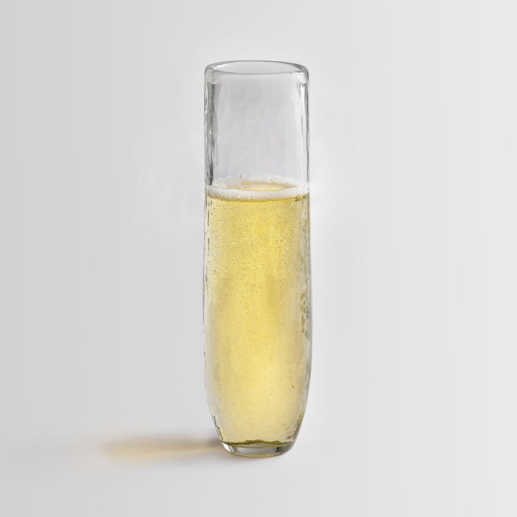 Pebbled Stemless Flutes - Set of 4